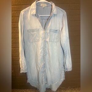 Cloth & Stone Soft Blue Shirt Dress